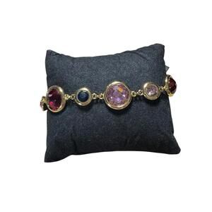 Kate Spade New York Multi-Gemstone Gold Tone Bracelet